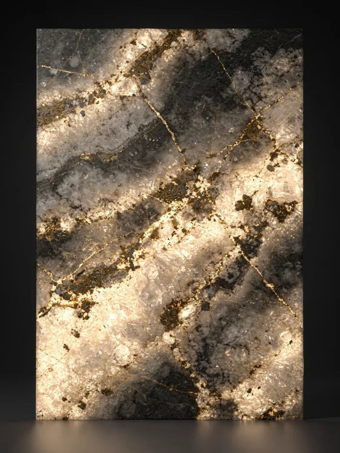 Pedra Cristallo translúcida com iluminação interna